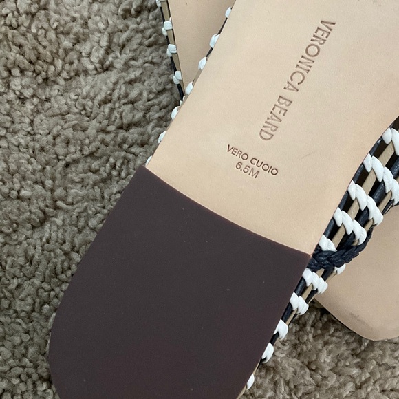 Veronica Beard Black and Tan Woven Flats - Picture 6 of 6